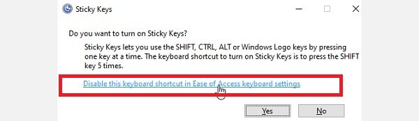 حل مشکل کار نکردن کیبورد با غیرفعال کردن حالت sticky keys | رایانه کمک